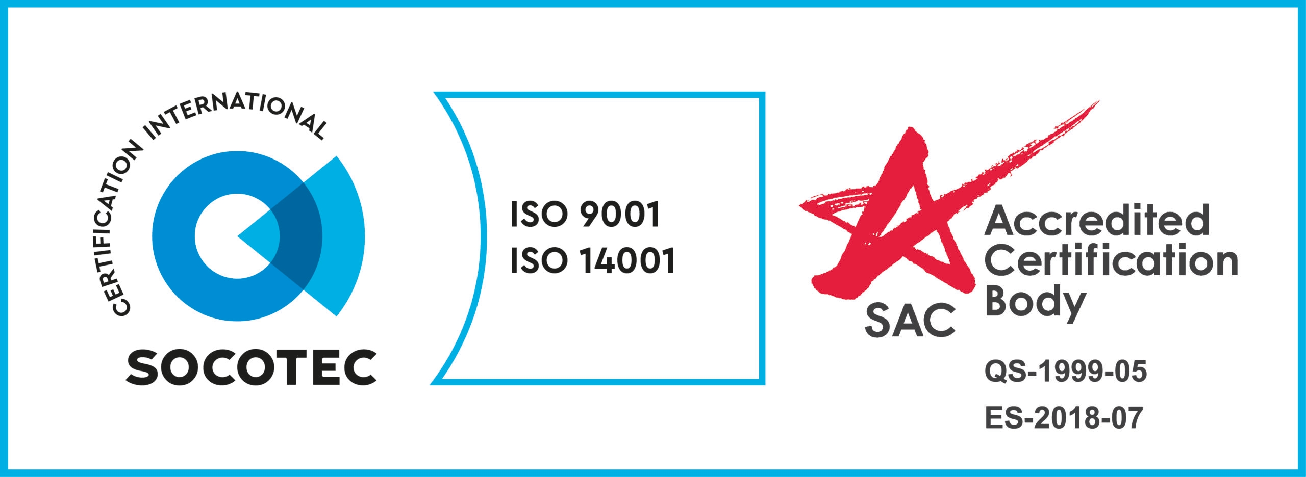 ISO 9001 and ISO 14001 Certification by SOCOTEC
