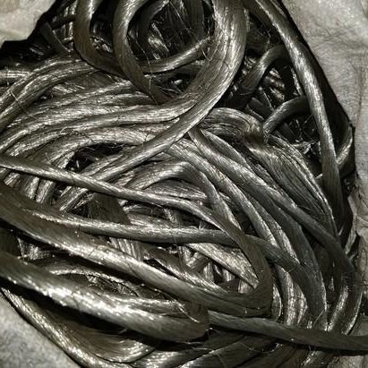 Collected tinned copper wires with silver coating ready for recycling and metal recovery in Singapore.